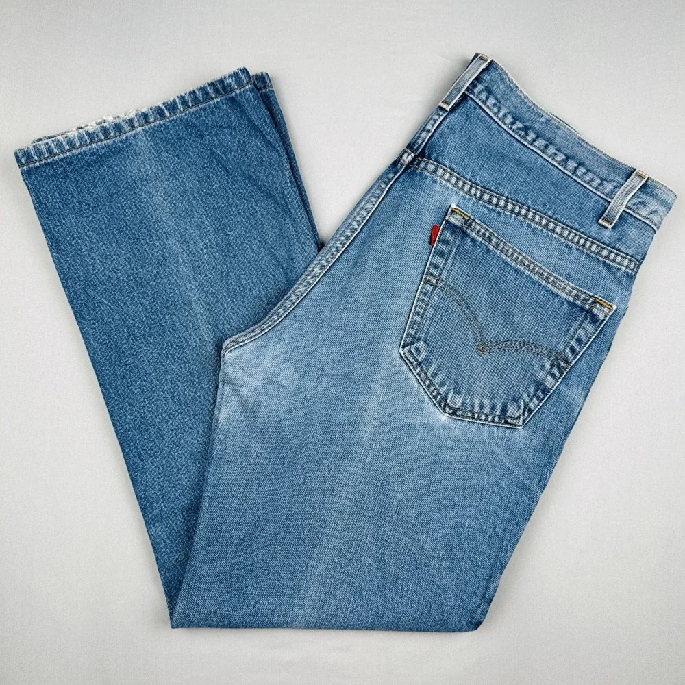 Vintage 90s Levi's 517 Boot Cut Jeans 36x29 Red Tab USA Made